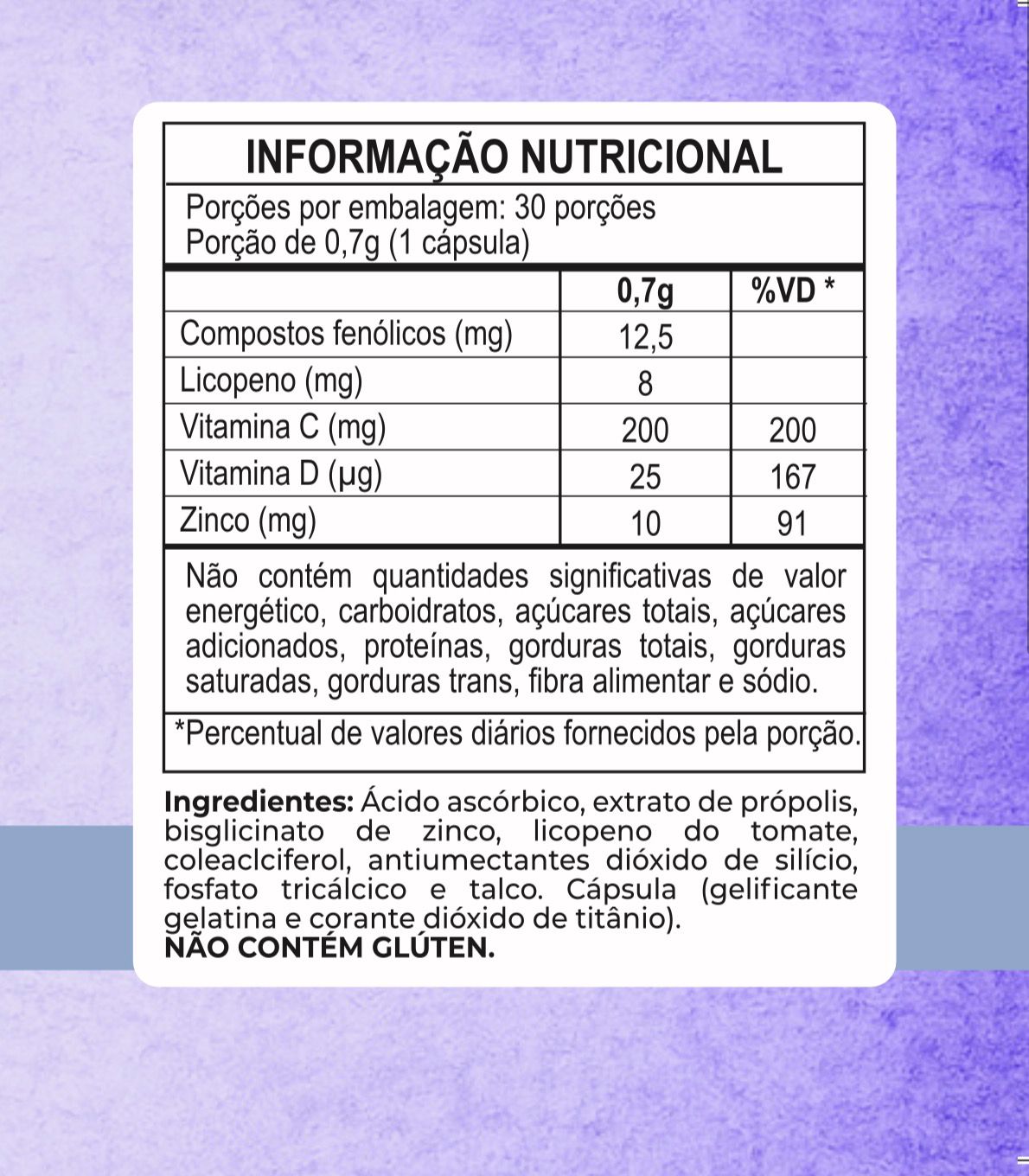 Tabela Nutricional ImmunoOn
